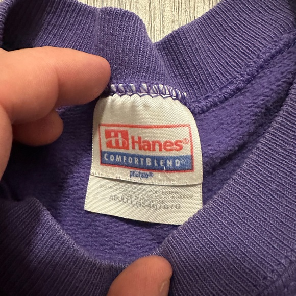 Vintage 90s MHS Vikings Crewneck Sweater Men’s Size Large Color Purple And Gold - Picture 3 of 4